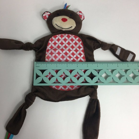Mud Pie Monkey Lovey Plush Baby Security Blanket 12" Mudpie Jungle Tabs Toys Fun - Picture 11 of 12
